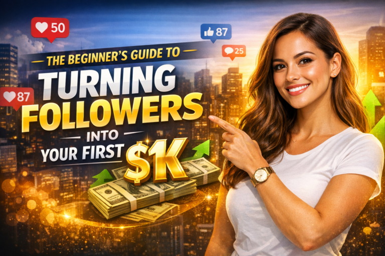 The Beginner’s Guide to Turning Followers Into Your First $1K